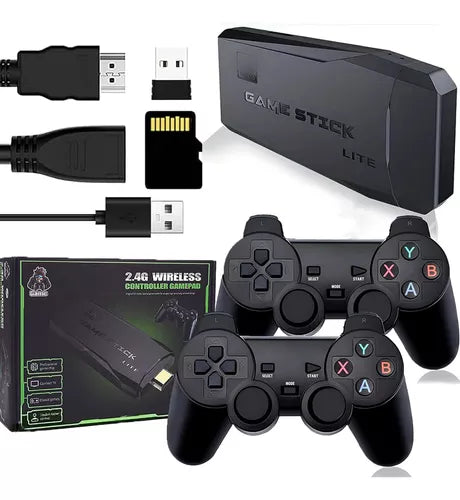 GameStick© – VideoGame Retrô con 20.000 Juegos + Mando inalámbrico extra Grátis