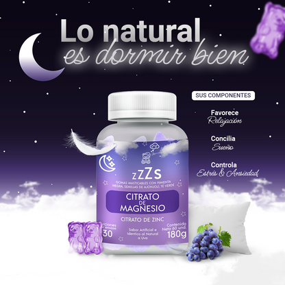 Gomitas Citrato de Magnesio - Para Estrés, Sueño y Ansiedad ¡ÚLTIMAS UNIDADES!