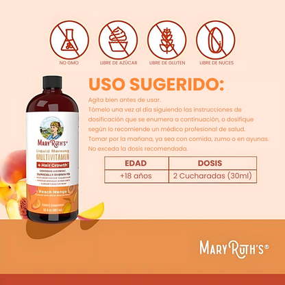 Multivitamínico MaryRuth's - Cabello, Piel y unã  en 1 Solo Paso [Últimas unidades]