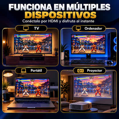 GameStick© – VideoGame Retrô con 20.000 Juegos + Mando inalámbrico extra Grátis