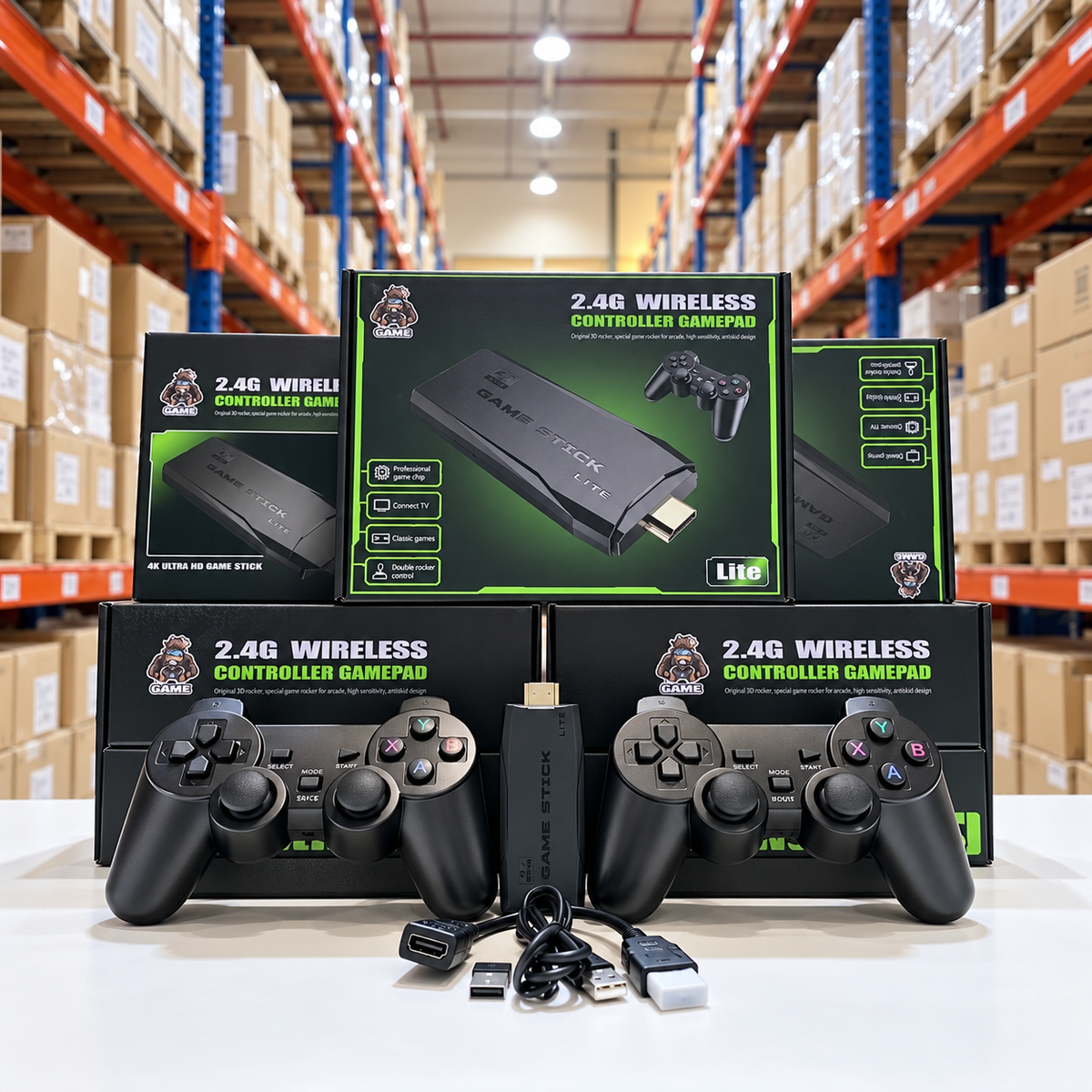 GameStick© – VideoGame Retrô con 20.000 Juegos + Mando inalámbrico extra Grátis
